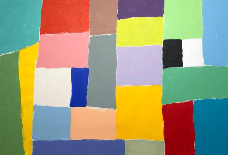 Original Geometric Abstract Painting by Sharon Pierce Mccullough