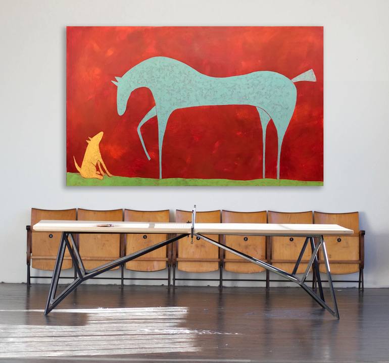 Original Abstract Horse Painting by Sharon Pierce McCullough