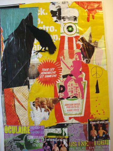 Original Pop Art Popular culture Collage by Jean Martin  aka RAVEN