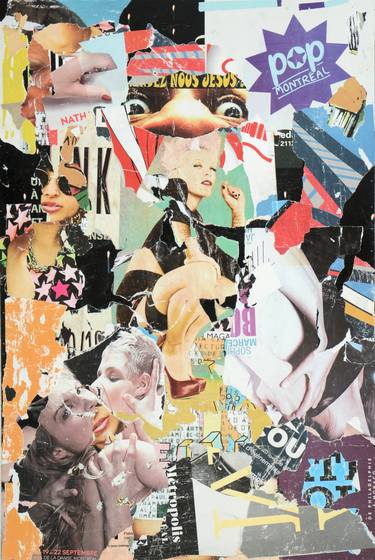 Original Pop Art Popular culture Collage by Jean Martin  aka RAVEN