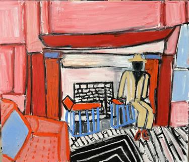 Original Expressionism Interiors Paintings by Justin Brennan