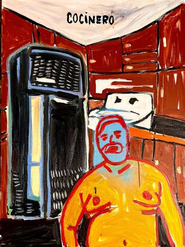 Original Expressionism Men Paintings by Justin Brennan