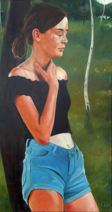 Original Figurative Women Paintings by Daniel Wimmer