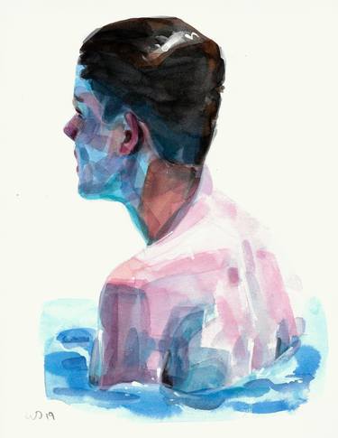 Original Figurative Portrait Drawings by Daniel Wimmer