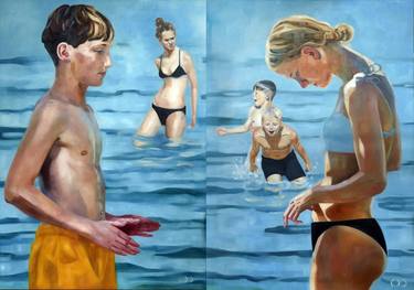 Original Impressionism Beach Paintings by Daniel Wimmer