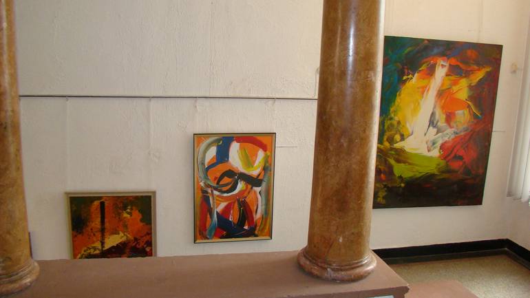 Original Abstract Expressionism Abstract Painting by Georgi Urumov