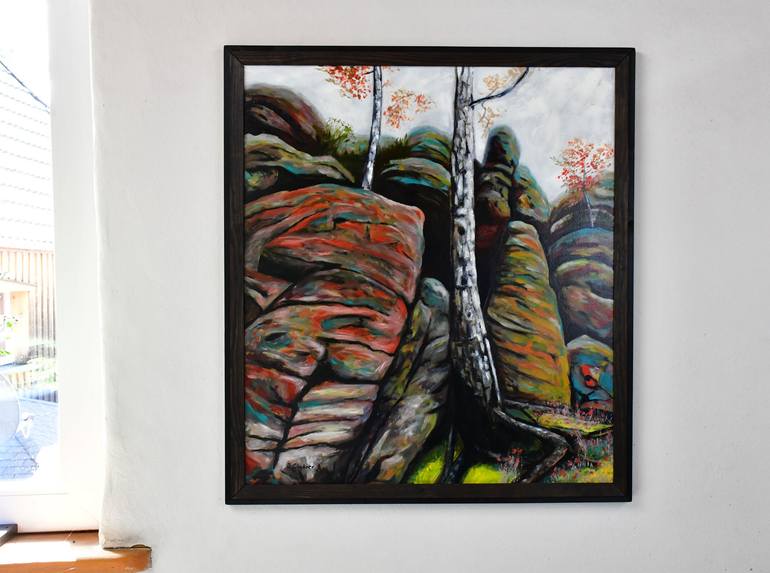 Original Modernism Landscape Painting by Ingolf Lindner