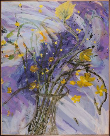 Original Floral Painting by Arusha Cecone