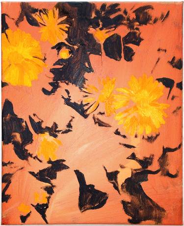 Original Abstract Floral Painting by Juan Carlos Rosa Casasola