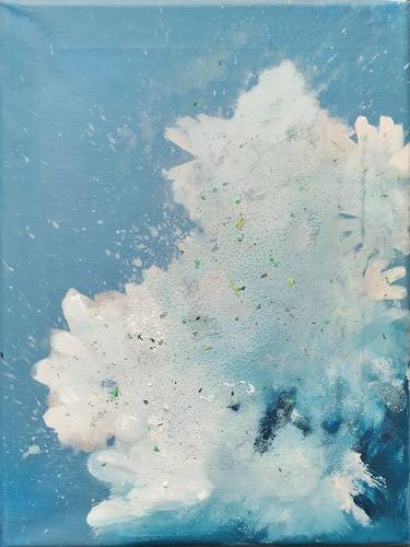 Original Abstract Floral Painting by Juan Carlos Rosa Casasola