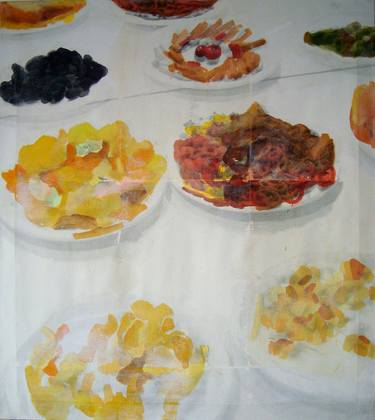 Print of Food & Drink Paintings by Juan Carlos Rosa Casasola