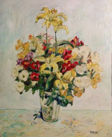 Original Realism Floral Paintings by Juan Carlos Rosa Casasola