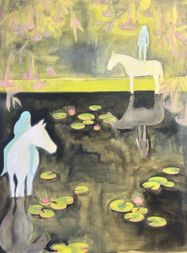 Original Color Field Painting Horse Paintings by Heike Allerton-Davies