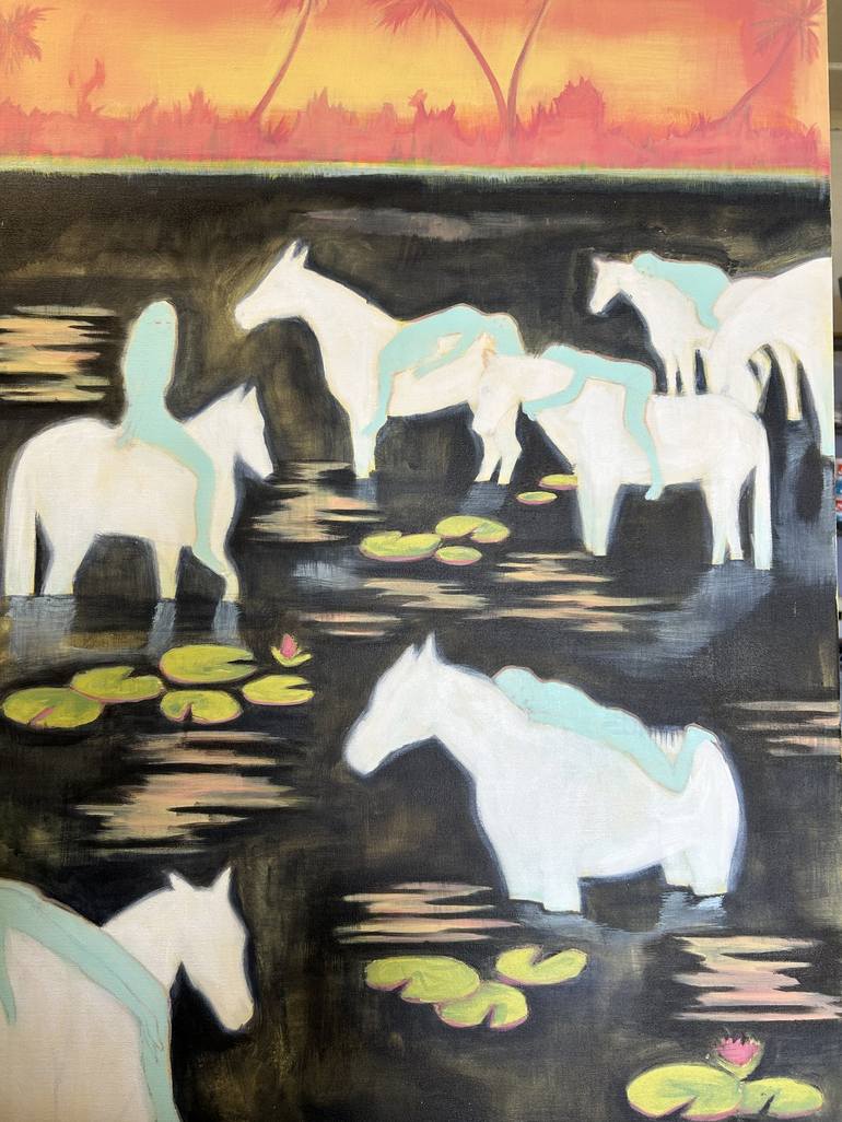 Original Color Field Painting Animal Paintings by Heike Allerton-Davies