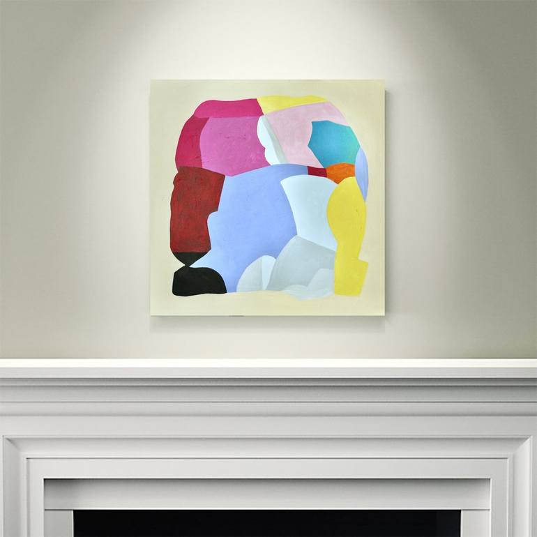 Original Abstract Geometric Painting by Naoko Paluszak