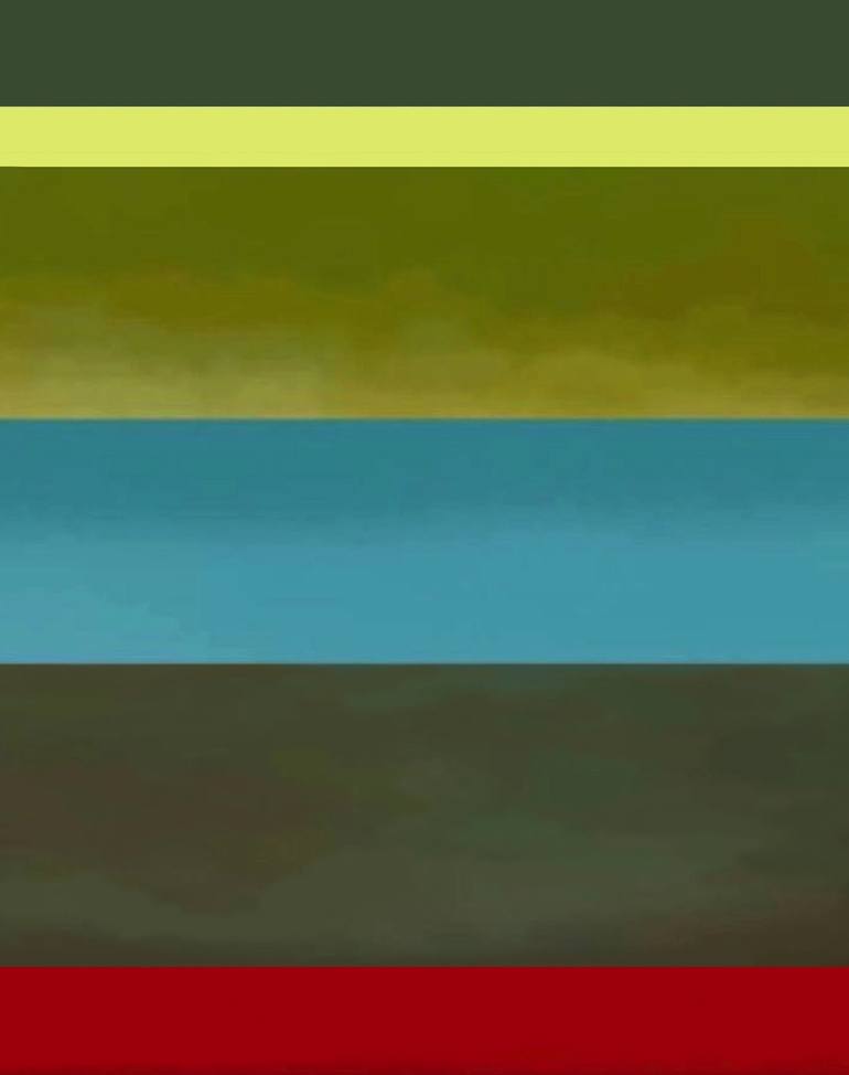 Original Color Field Painting Abstract Mixed Media by Naoko Paluszak