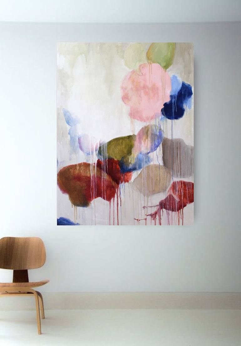 Original Abstract Expressionism Floral Painting by Naoko Paluszak