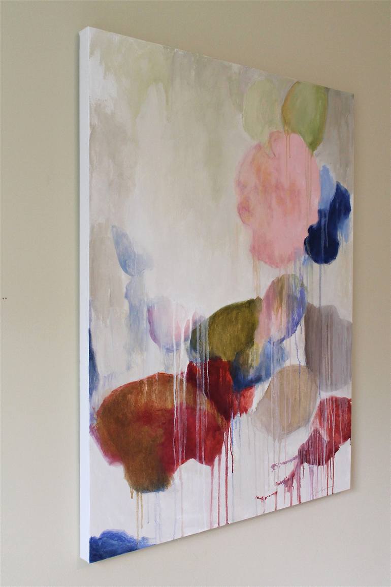 Original Abstract Expressionism Floral Painting by Naoko Paluszak