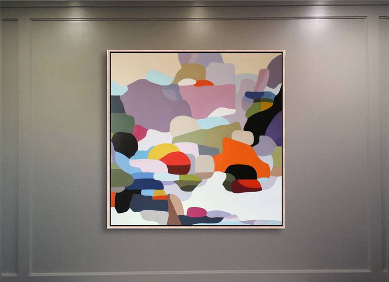 Original Abstract Landscape Painting by Naoko Paluszak