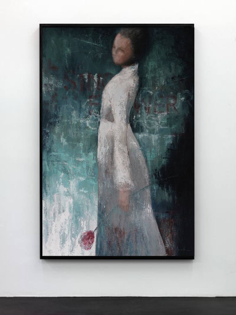 Original Conceptual Portrait Painting by Naoko Paluszak