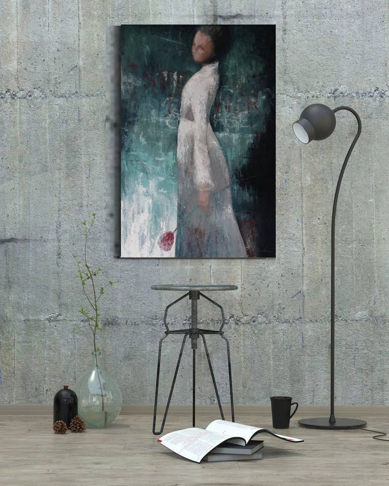 Original Conceptual Portrait Painting by Naoko Paluszak