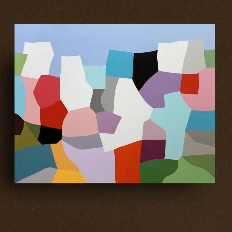 Original Abstract Landscape Painting by Naoko Paluszak