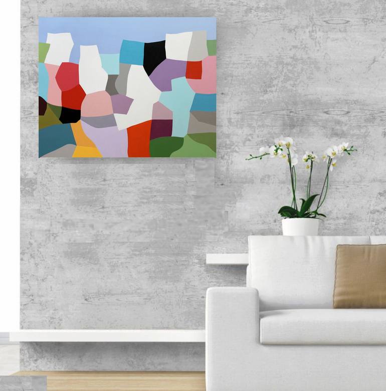 Original Abstract Landscape Painting by Naoko Paluszak