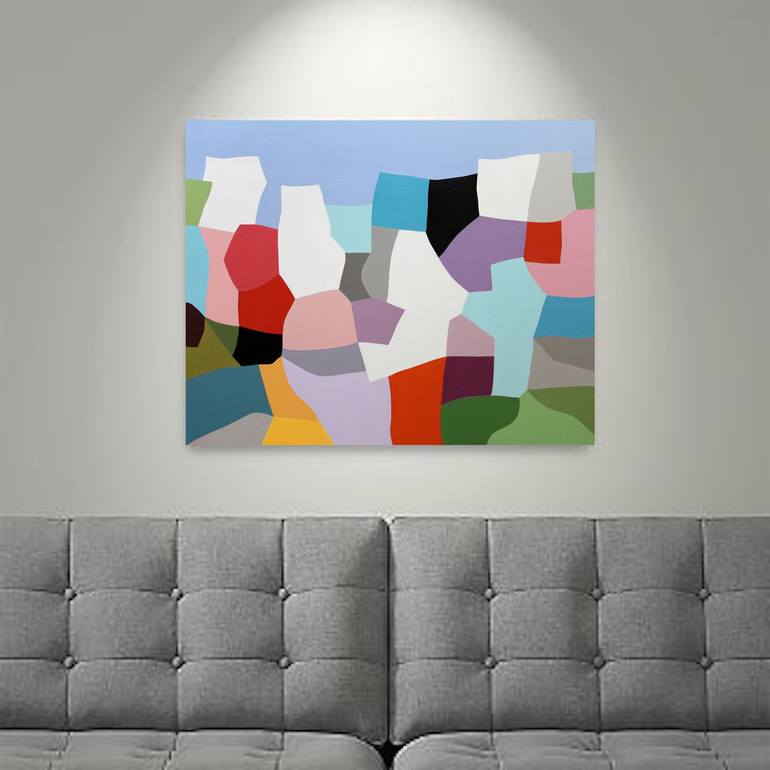 Original Abstract Landscape Painting by Naoko Paluszak