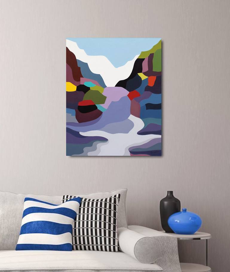 Original Abstract Landscape Painting by Naoko Paluszak