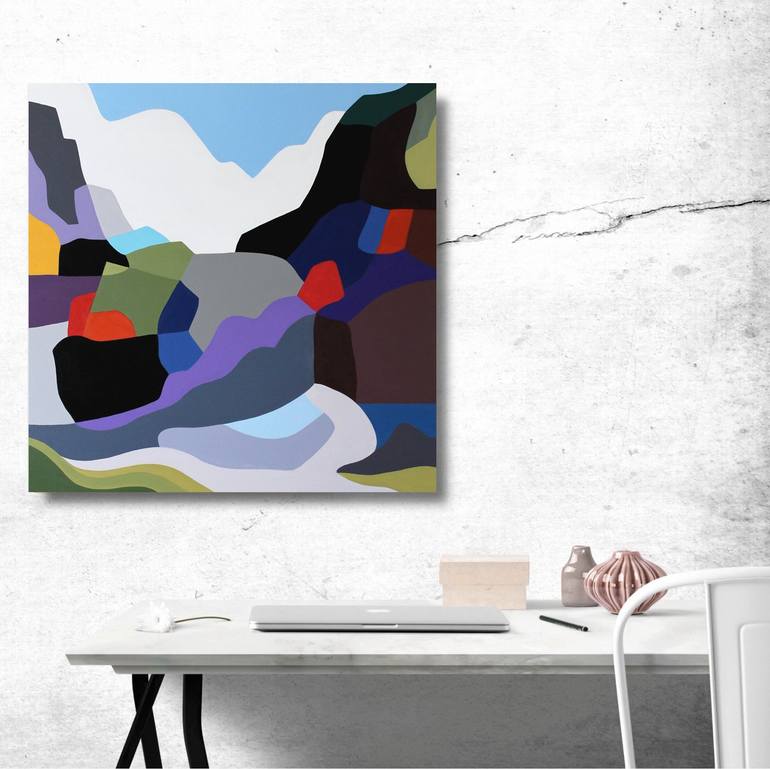 Original Abstract Landscape Painting by Naoko Paluszak