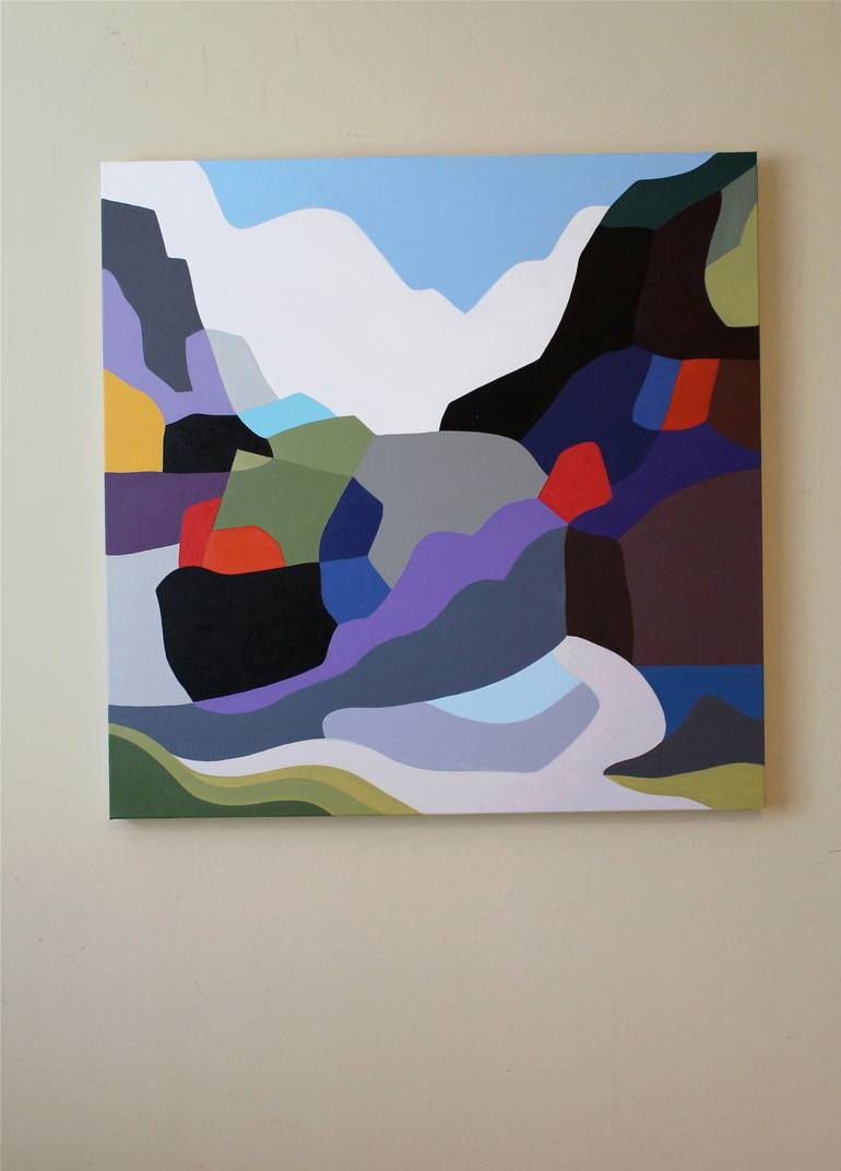 Original Abstract Landscape Painting by Naoko Paluszak
