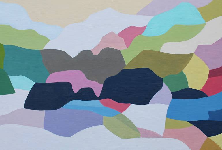 Original Abstract Landscape Painting by Naoko Paluszak