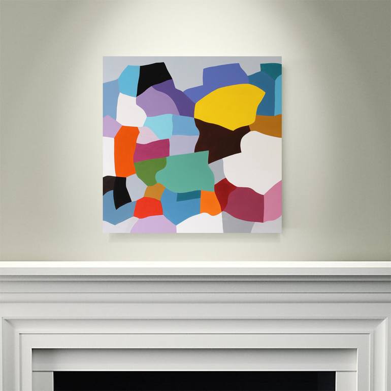 Original Abstract Geometric Painting by Naoko Paluszak