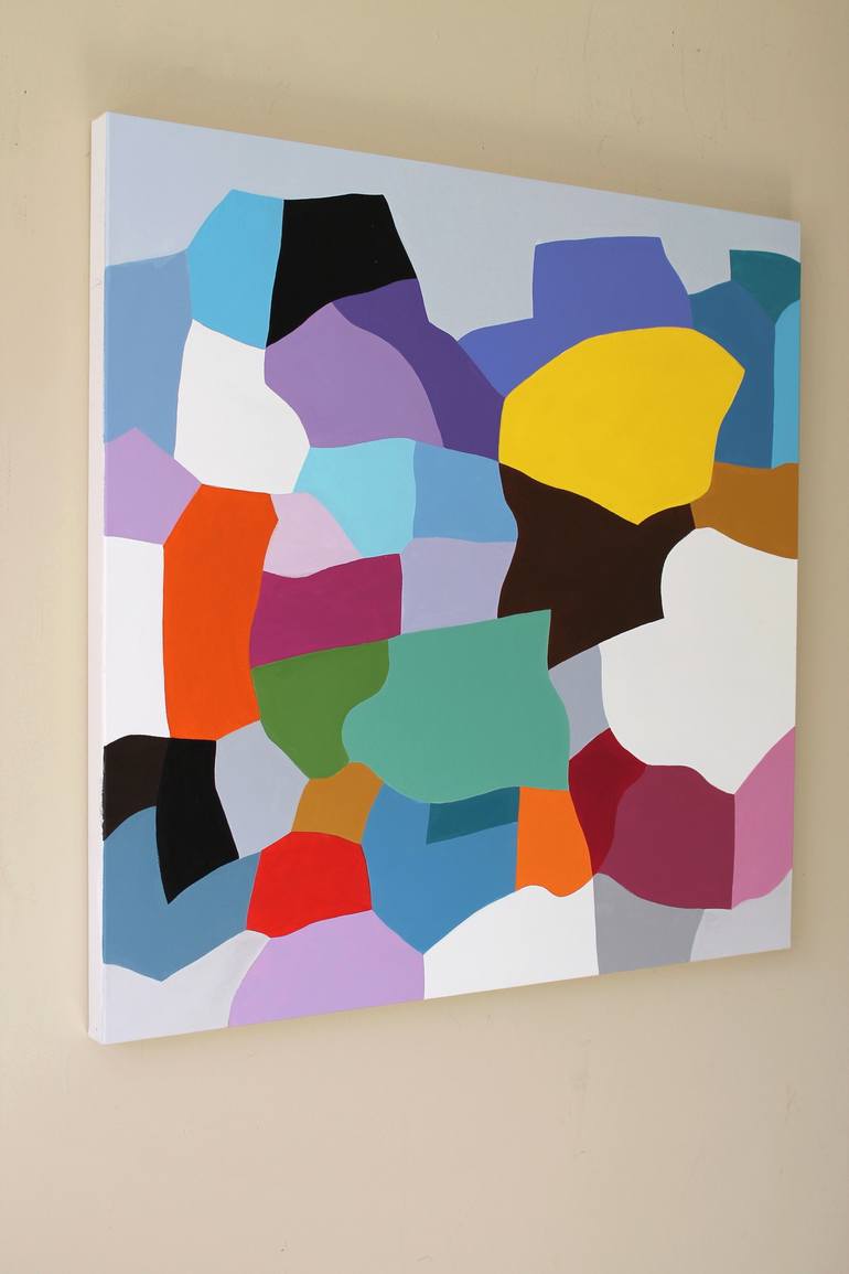Original Abstract Geometric Painting by Naoko Paluszak