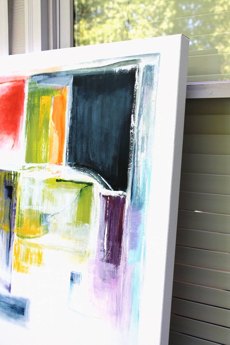 Original Abstract Geometric Painting by Naoko Paluszak