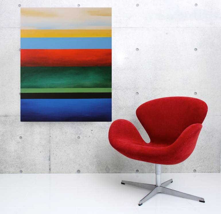 Original Abstract Geometric Painting by Naoko Paluszak