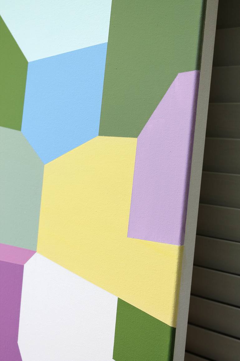 Original Abstract Geometric Painting by Naoko Paluszak