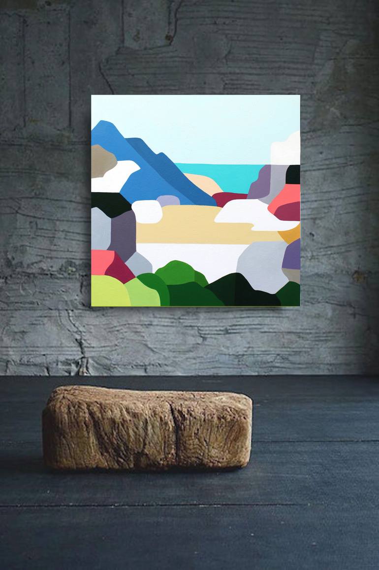 Original Abstract Geometric Painting by Naoko Paluszak