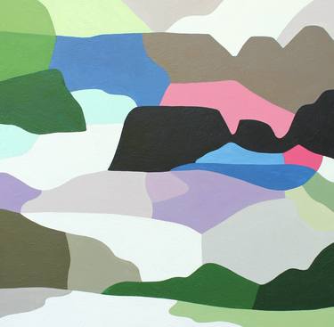 Original Abstract Landscape Paintings by Naoko Paluszak