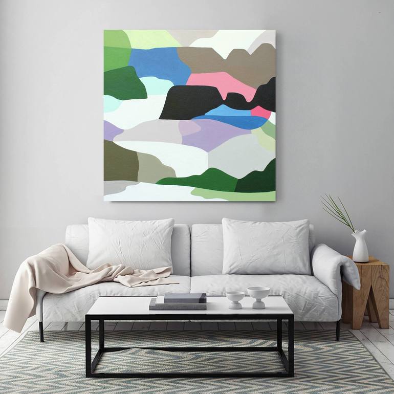 Original Abstract Landscape Painting by Naoko Paluszak