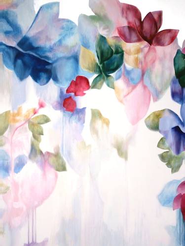 Original Abstract Floral Paintings by Naoko Paluszak