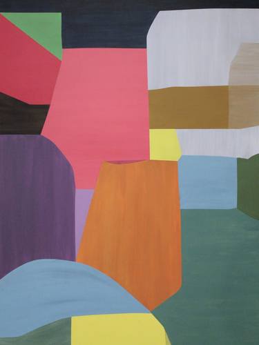 Original Abstract Geometric Paintings by Naoko Paluszak