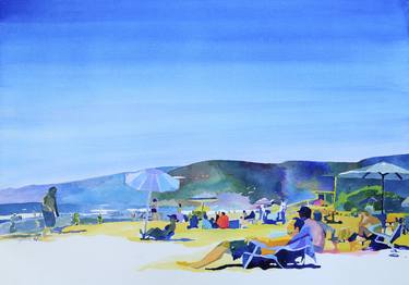 Print of Beach Paintings by Jeanne Hahn