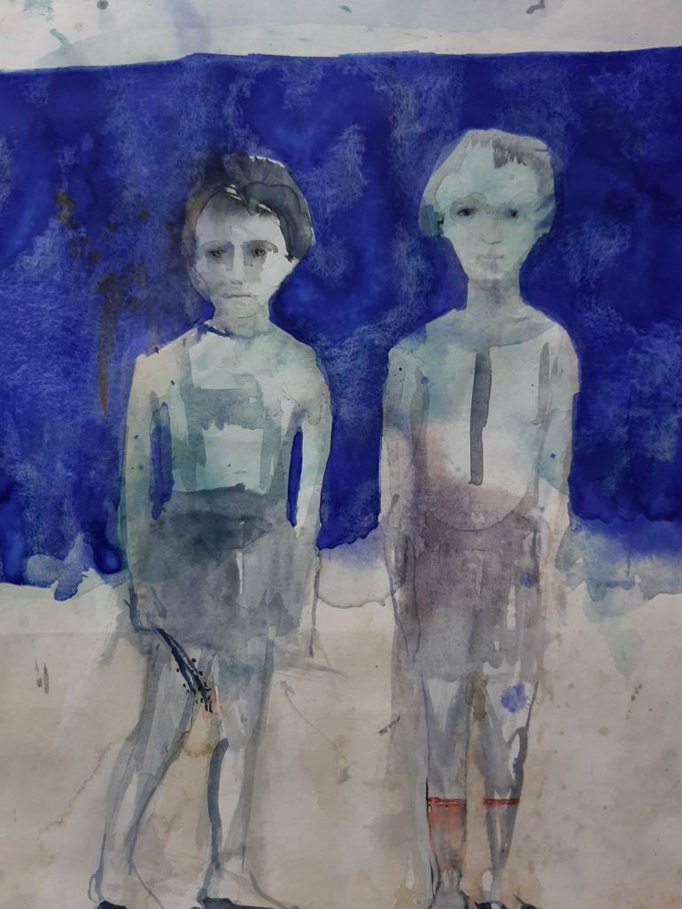 Original Figurative People Painting by Katarzyna Litwin
