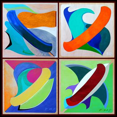 Original Abstract Boat Collage by Peter Fyfe