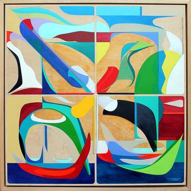 Original Abstract Boat Paintings by Peter Fyfe