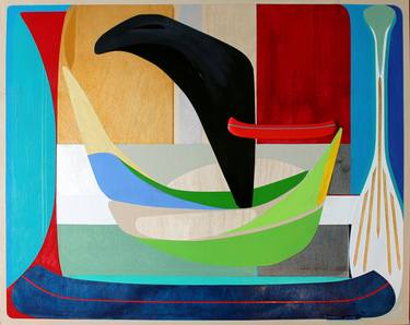 Original Abstract Boat Paintings by Peter Fyfe