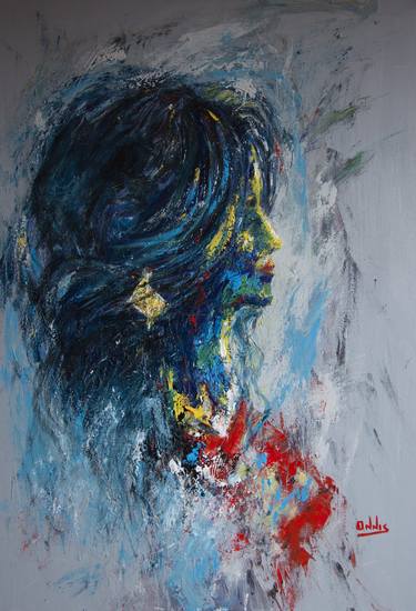 Original Expressionism Women Painting by Massimo Onnis