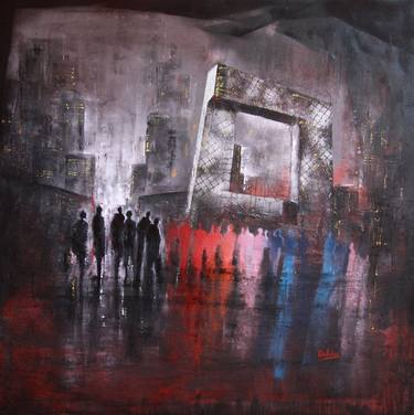 Original Abstract Expressionism Architecture Paintings by Massimo Onnis