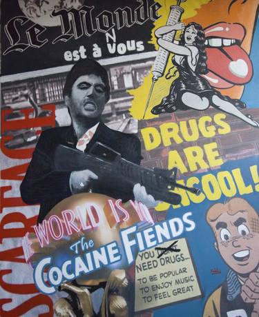 Original Pop Art Pop Culture/Celebrity Collage by Massimo Onnis